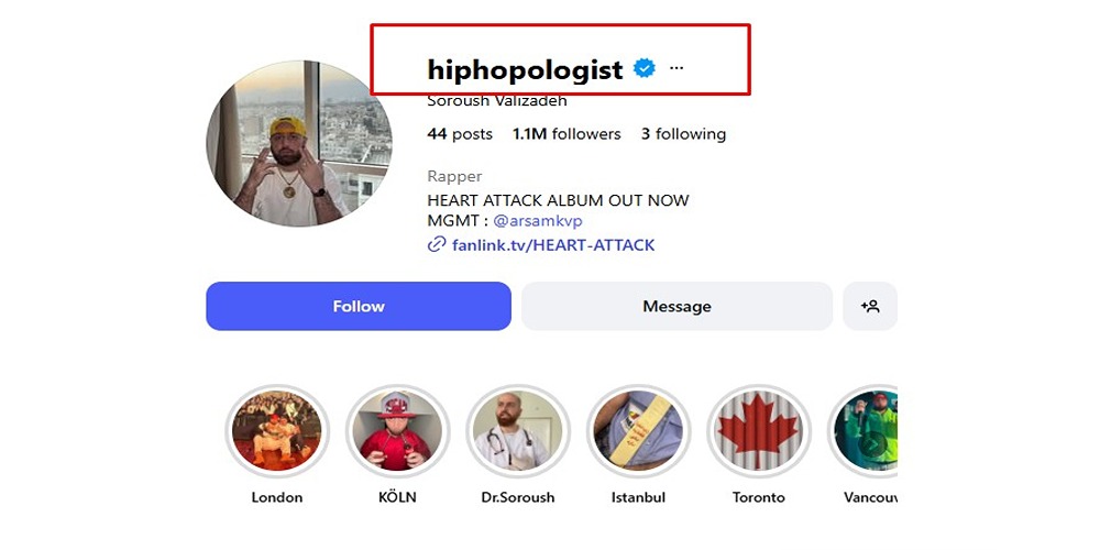 اینستاگرام هیپ هاپولوژیست